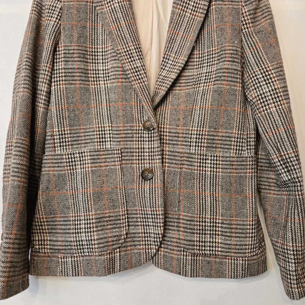 BB Dakota Women's Size S Brown tweed look button front Men's look blazer - Picture 6 of 10